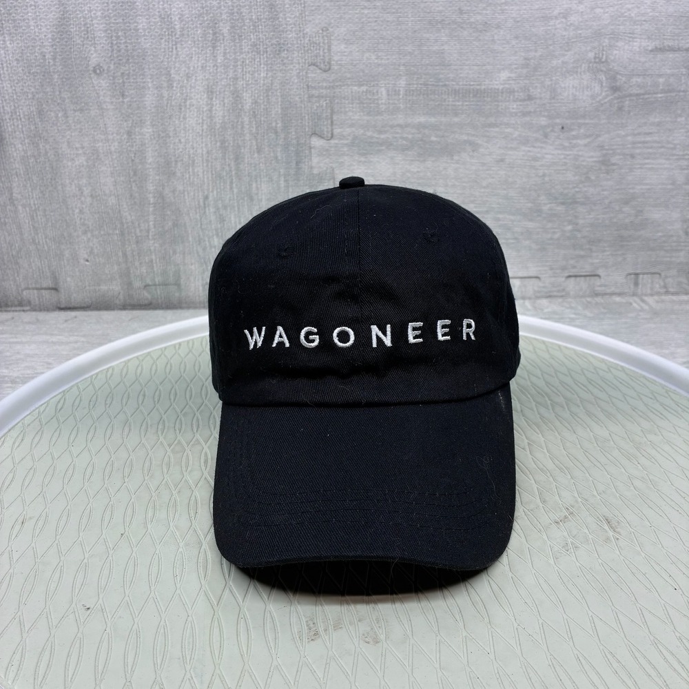 Jeep Wagoneer Hat Mens Black Cotton Jeep SUV Automotive USA Flag Strapback Cap